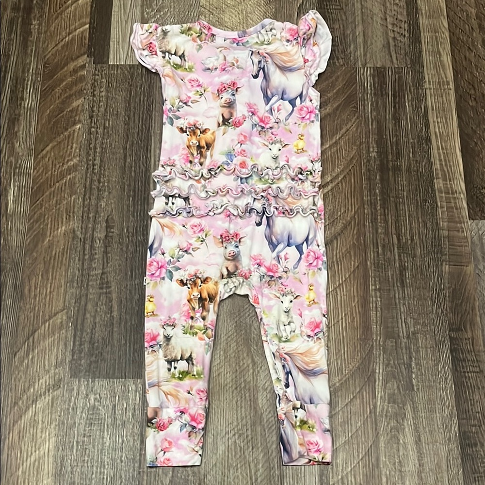Bums & Roses Ruffled Romper - Picture 3 of 3